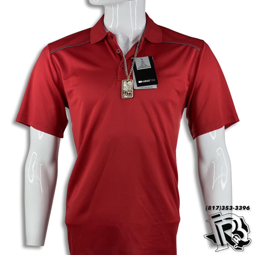 MEN POLO | ARIAT RED WESTERN POLO 10039411