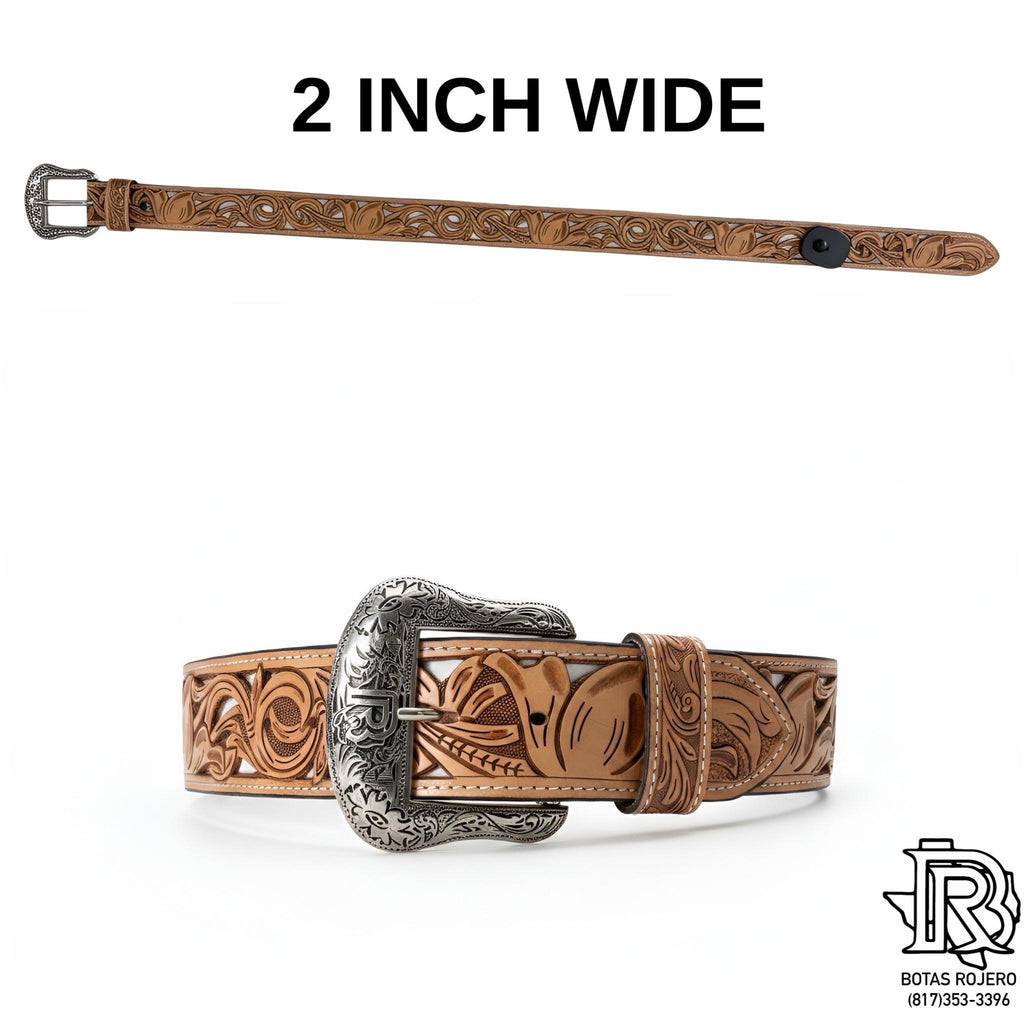 JADAN | IRON SPUR ™️ MEN’S WESTERN BELT 2 INCH TOOLED LEATHER