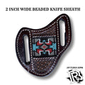 “ ANDY  “ | KNIFE SHEATH BEADED 2 INCH WIDE