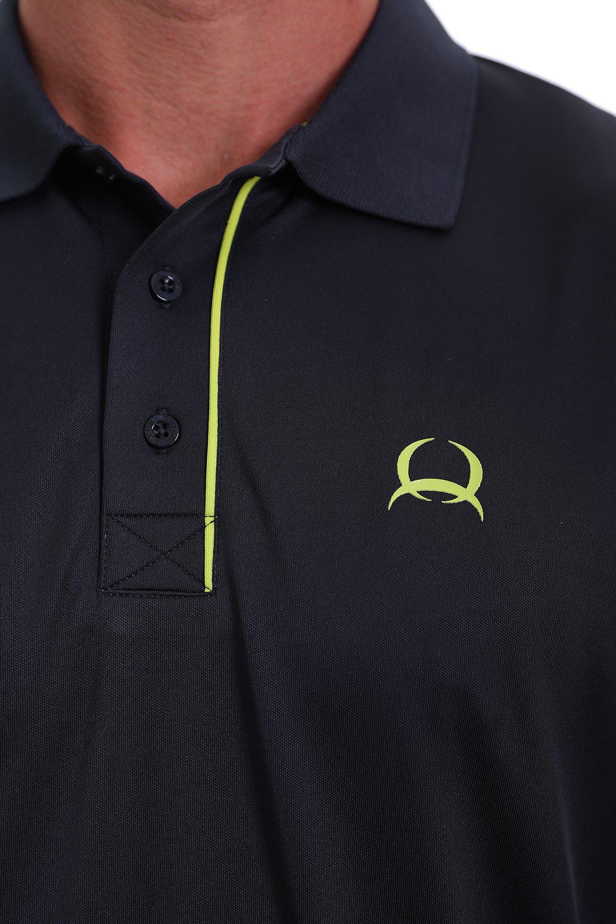 MEN'S CINCH ARENAFLEX POLO - NAVY AND LIME COLOR BLOCKED MTK1864002