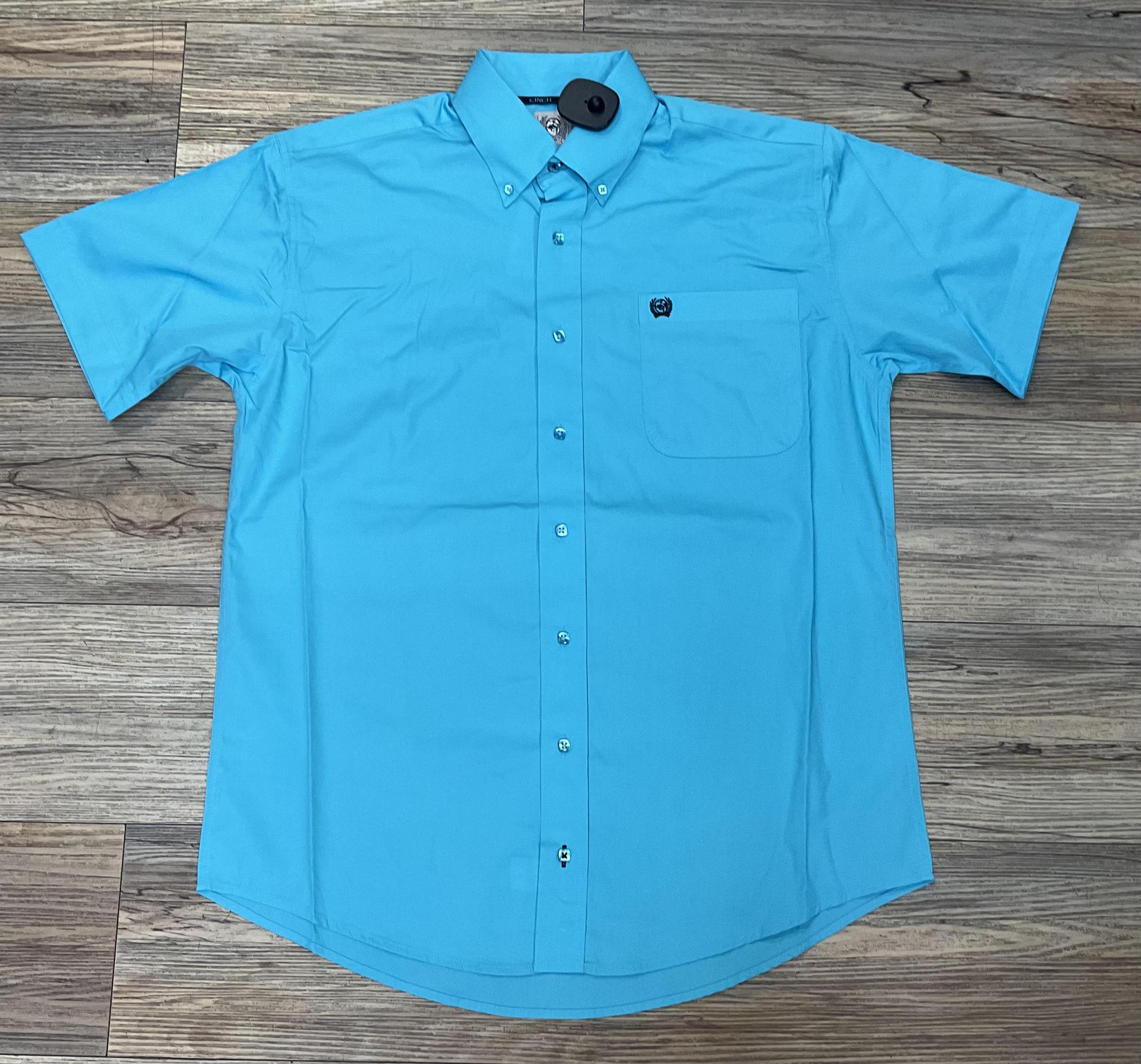 MEN’S CINCH TURQUOISE SHORT SLEEVE SHIRT |MTW1111479