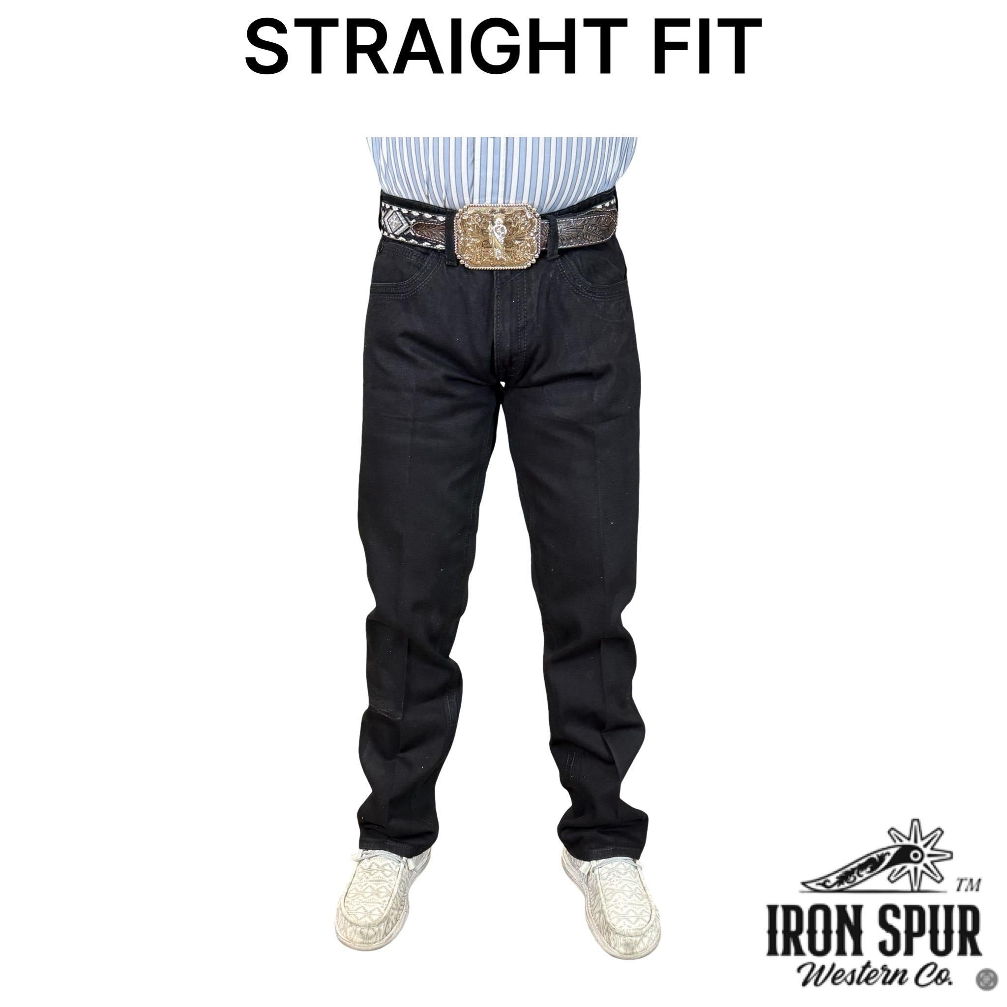 02 | STRAIGHT | BLACK | IRON SPUR | MEN WESTERN JEANS