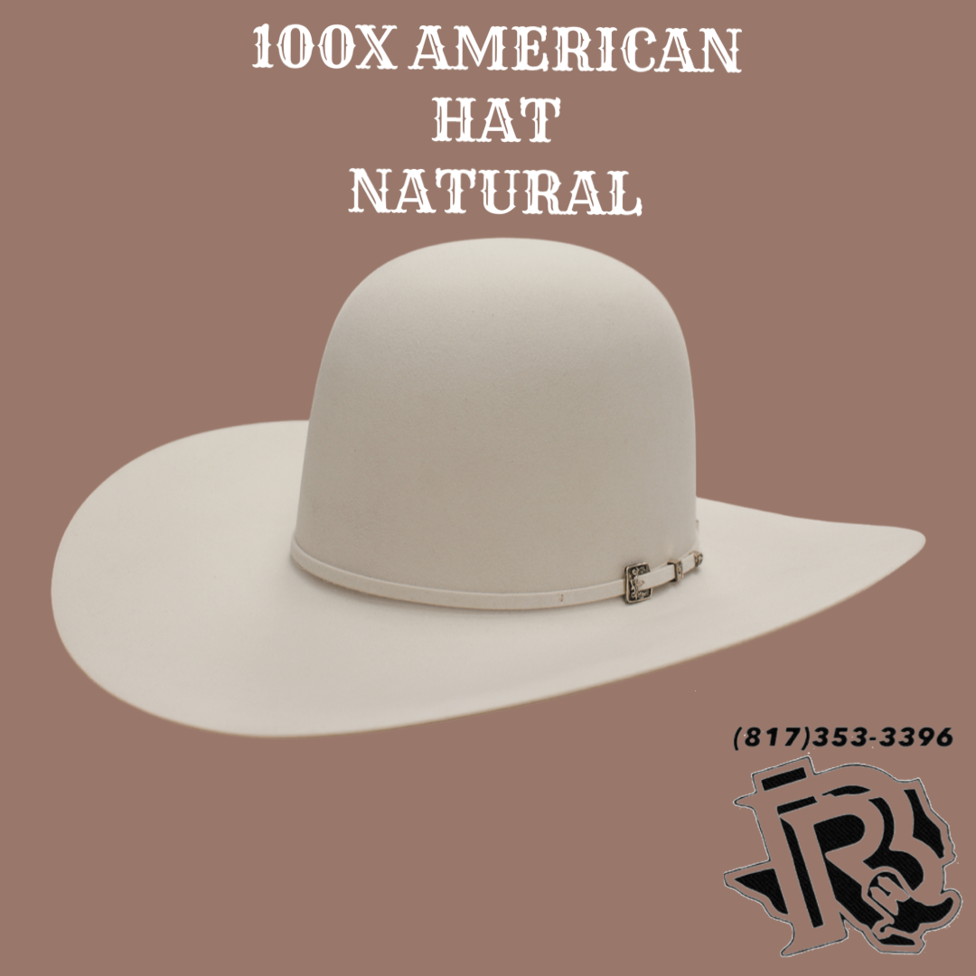 100X NATURAL | AMERICAN HAT FELT COWBOY HAT