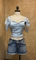 GRIS LIGHT BLUE TOP