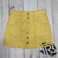 YELLOW DENIM SKIRT