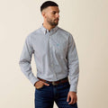 ARIAT MEN’S PEREZ WHITE GEOMETRIC PRINT LONG SLEEVE SHIRT | 10079422