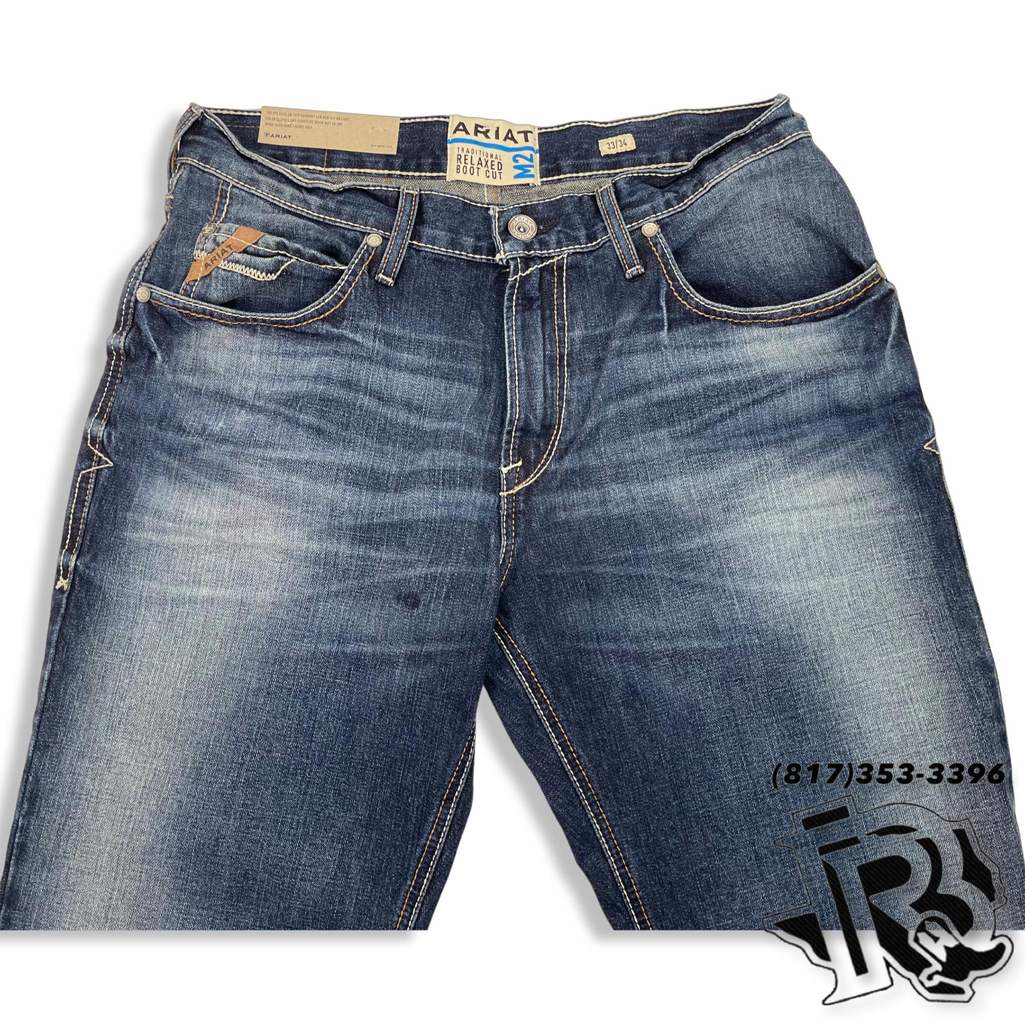 ARIAT JEANS BOOTCUT | M2 DARK BLUE WITH STONE WASH MEN JEANS (10021850)