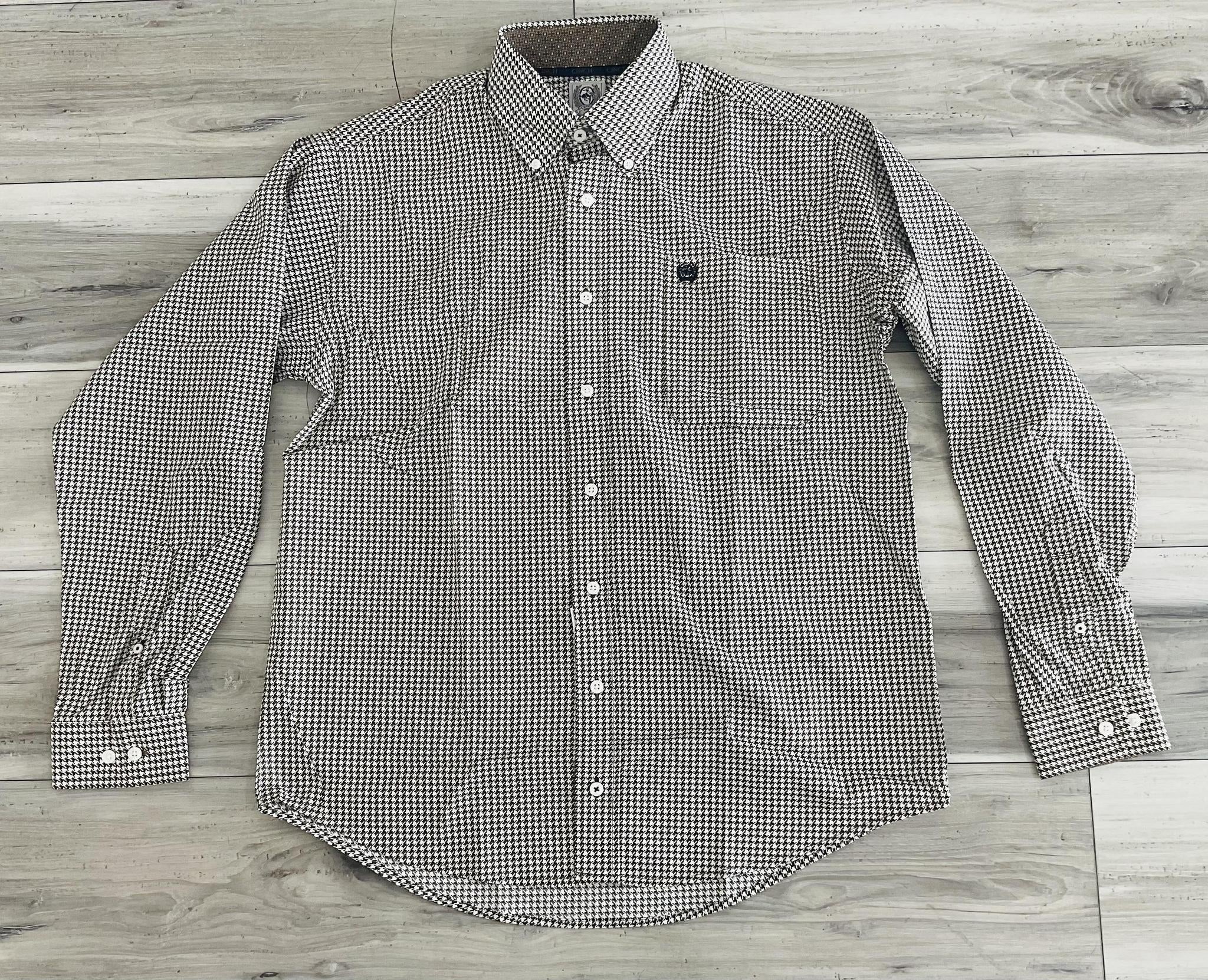 CINCH MEN’S BROWN PRINT LONG SLEEVE SHIRT |MTW1106142