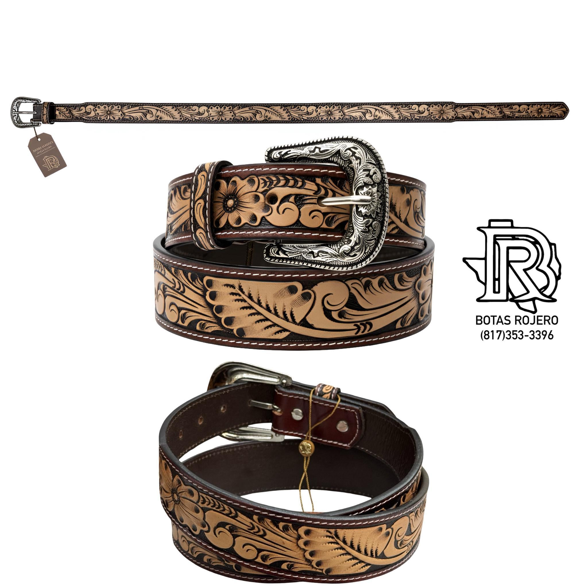 “ EL DORADO TOOLED BELT “ | IRON SPUR WESTERN BELT 1.75 INCH