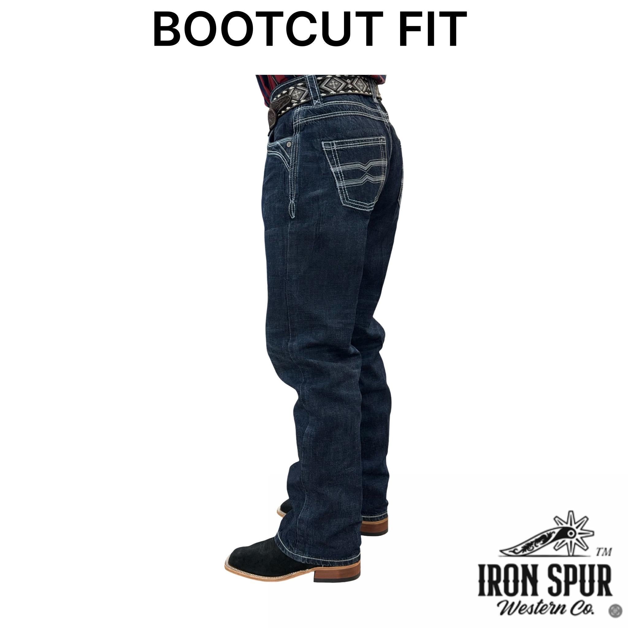 04 | BOOTCUT IRON SPUR DARK BLUE WESTERN MEN JEAN