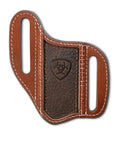 ARIAT EMBOSSED SHIELD BROWN SHEATH KNIVE SHEATH | A1803402