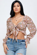 YESI TIE FRONT TOP