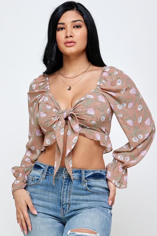 YESI TIE FRONT TOP