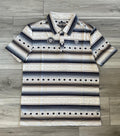ROCK & ROLL MEN’S NATURAL AZTEC PRINTED POLO | BM51T08347