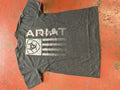 MENS ARIAT MINIMALIST SHORT SLEEVE T-SHIRT CHARCOAL HEATHER | 10042639