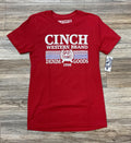 CINCH MENS RED TEE | MTT1690686