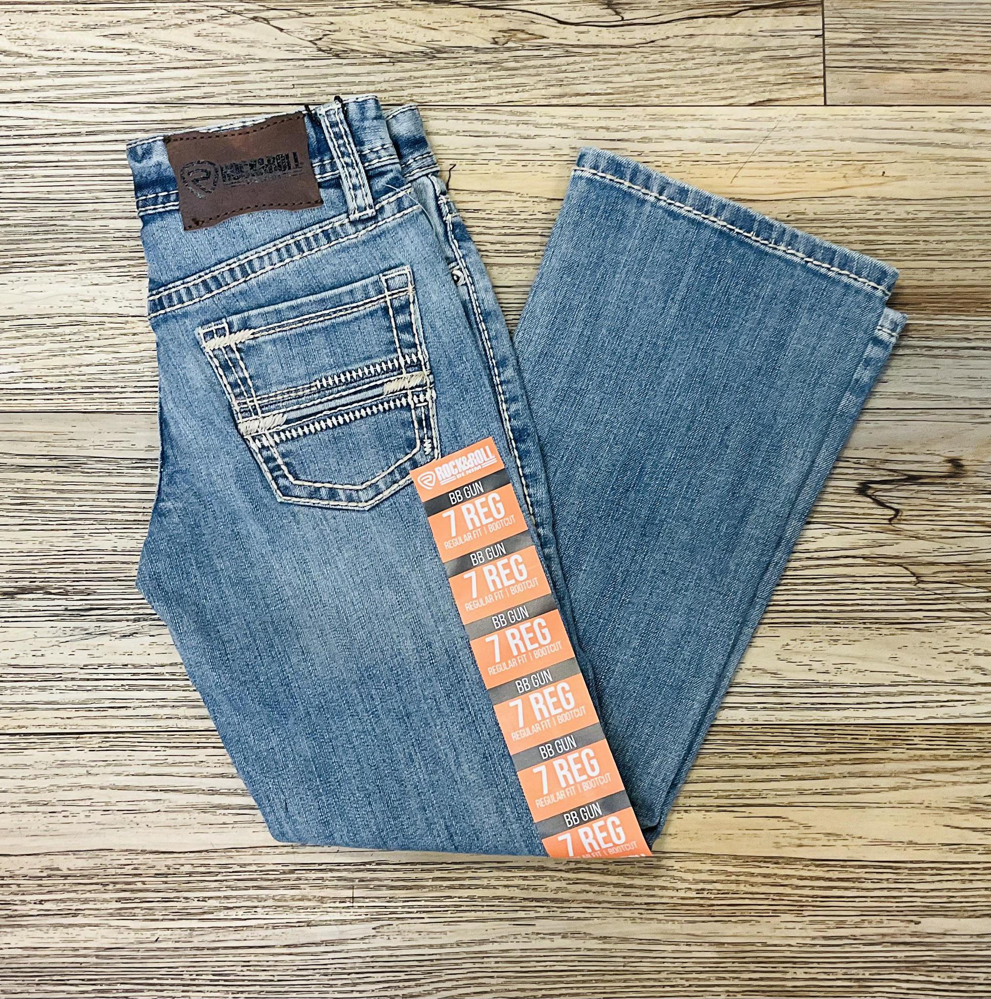 BOY’S ROCK & ROLL MEDIUM VINTAGE REGULAR FIT BOOTCUT JEANS |BB0BD06687