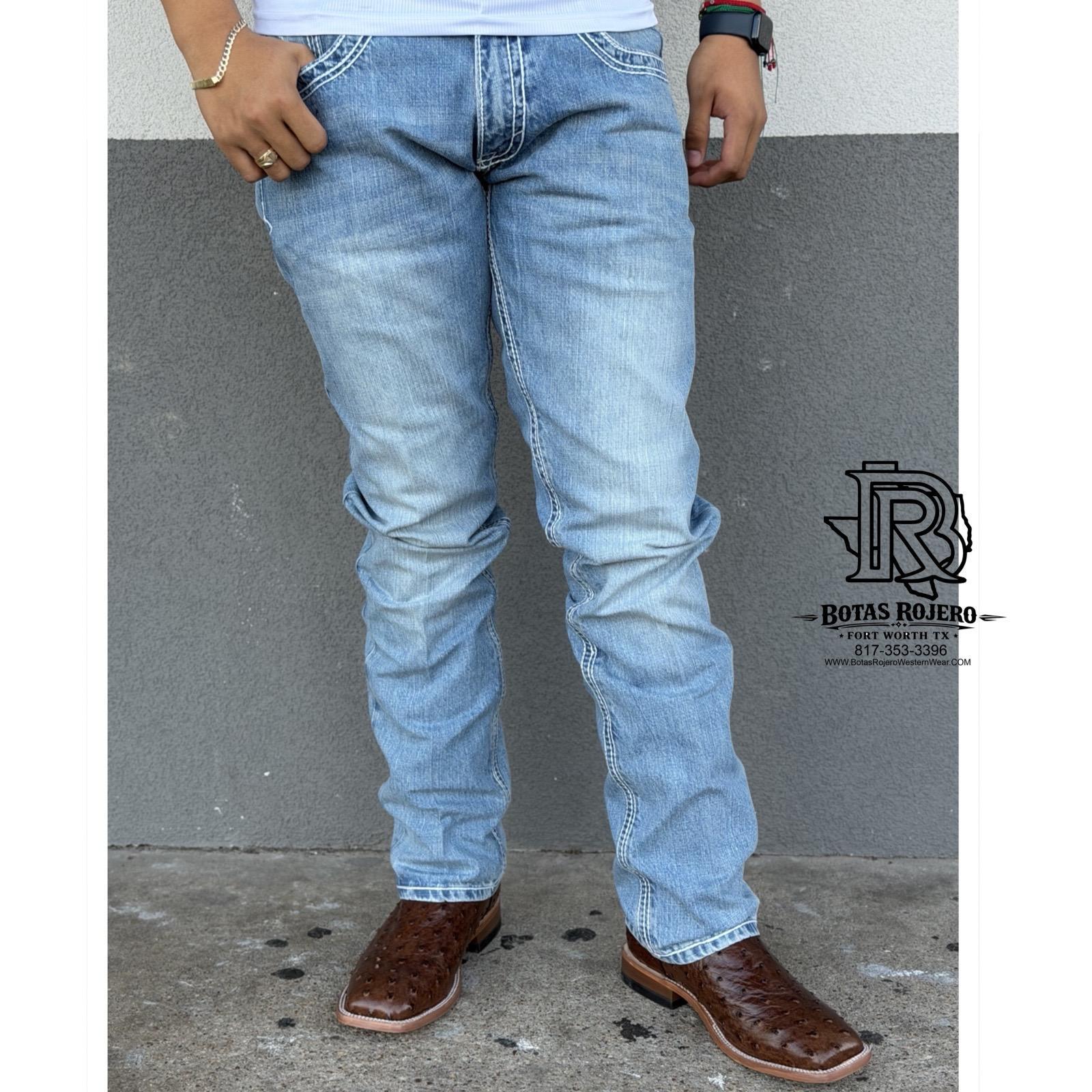 07 | Iron Spur Men’s Straight-Leg Western Jeans – Light Wash