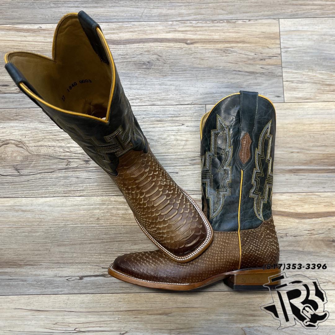 “ Jacob “ | MEN WESTERN BOOTS PYTHON PRINT BROWN