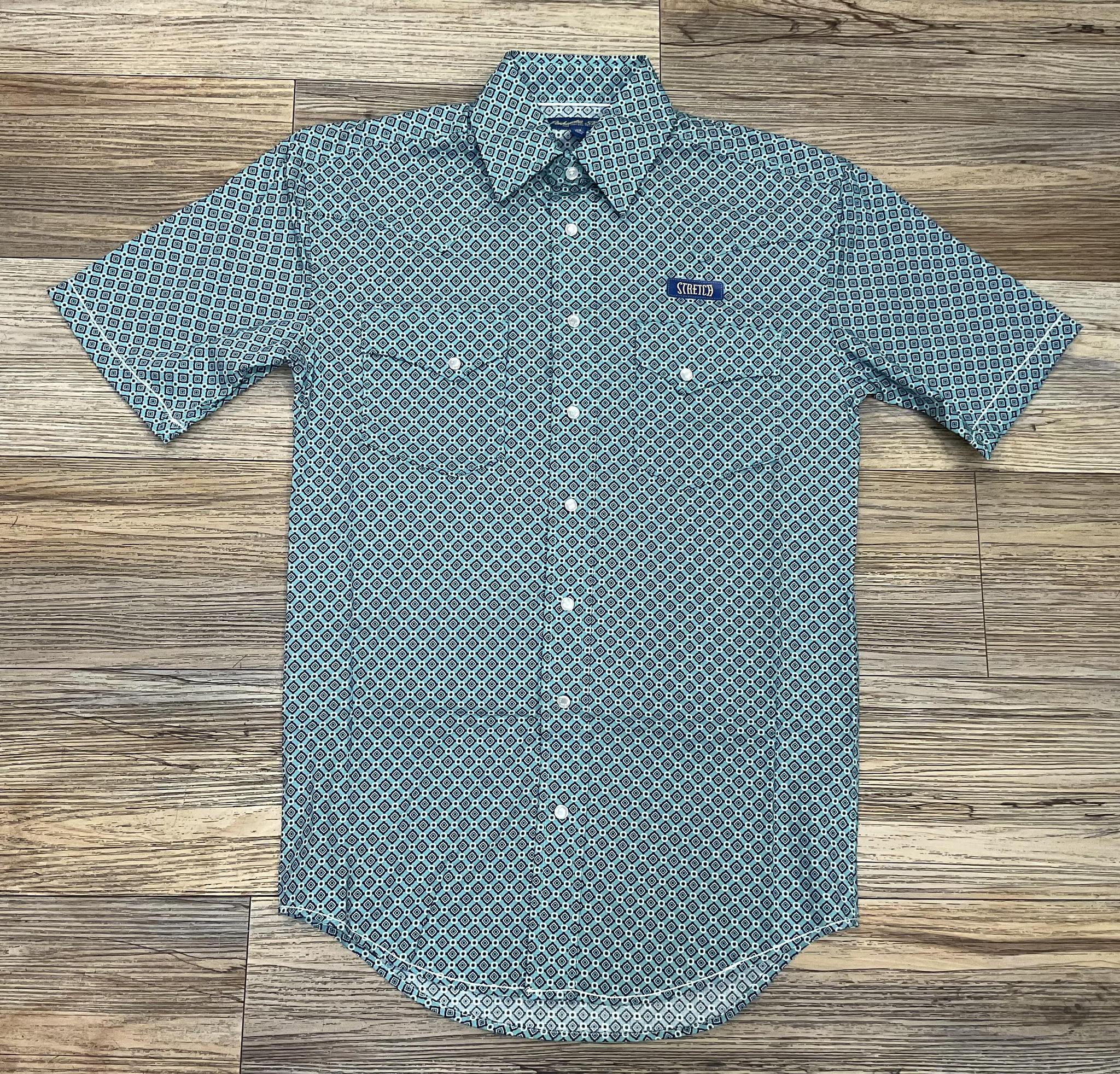 ‘’RICKY’’ MEN’S PANHANDLE TURQUOISE SHORT SLEEVE SHIRT |RMN3S06538
