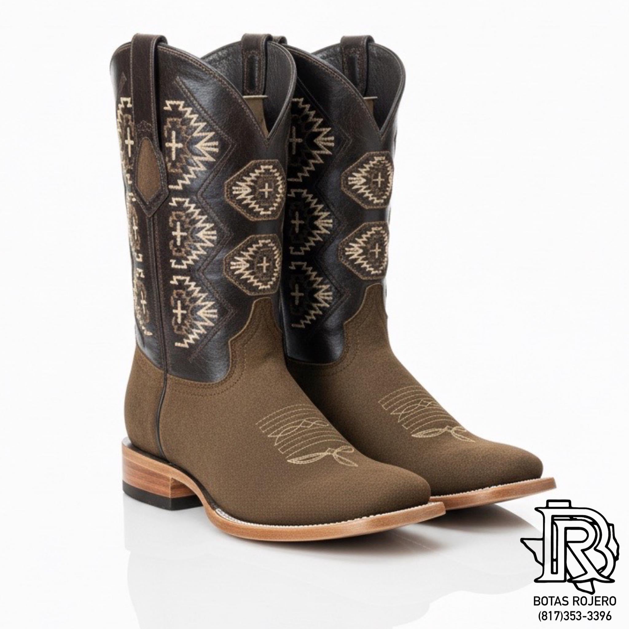 “ Jose “ | ROUGH OUT SQUARE TOE BOOTS MEN WESTERN BOOTS