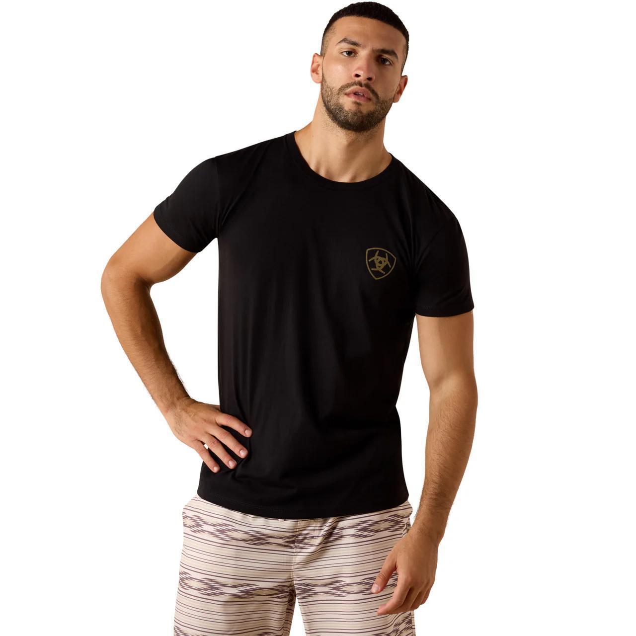 Ariat Men's Banner Badge Black Graphic T-Shirt |10073958