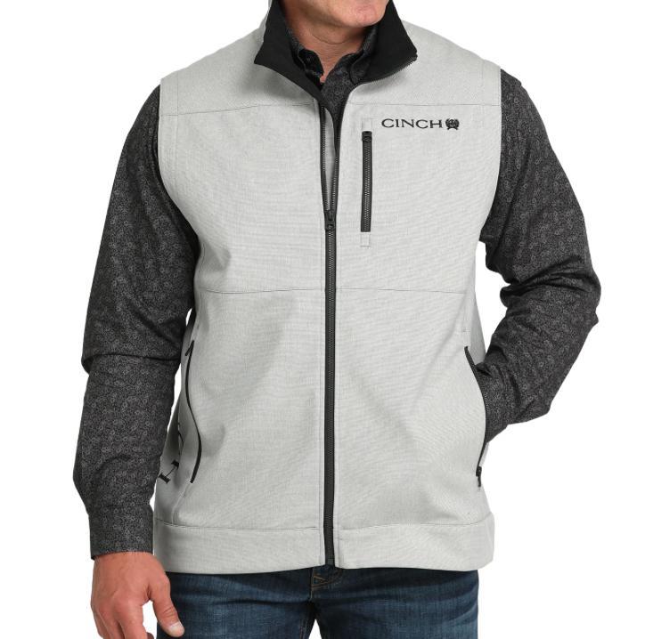 Cinch Men's Light Grey Bonded Vest |MWV1515027