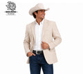 Beige Men Western Sport Coat Suede By Iron Spur