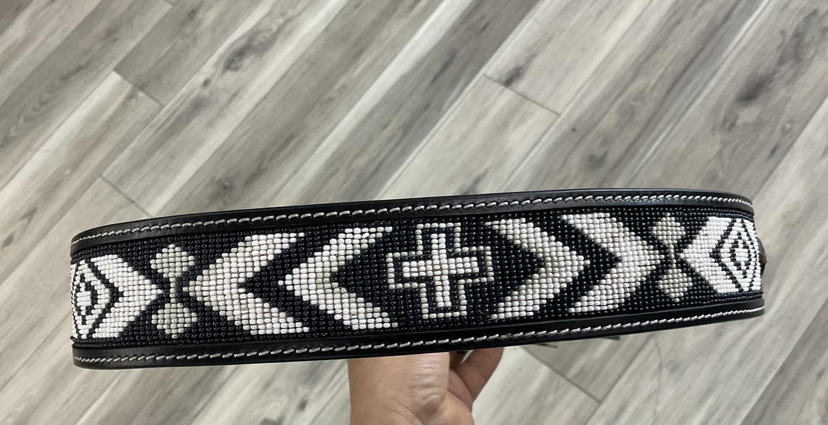 “ JACK “ | 1.75  INCH IRON SPUR  MEN WESTERN BELT BEADED CROSS