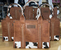 ‘BRYANNA’ BROWN COWHIDE WRANGLER TOTE BAG