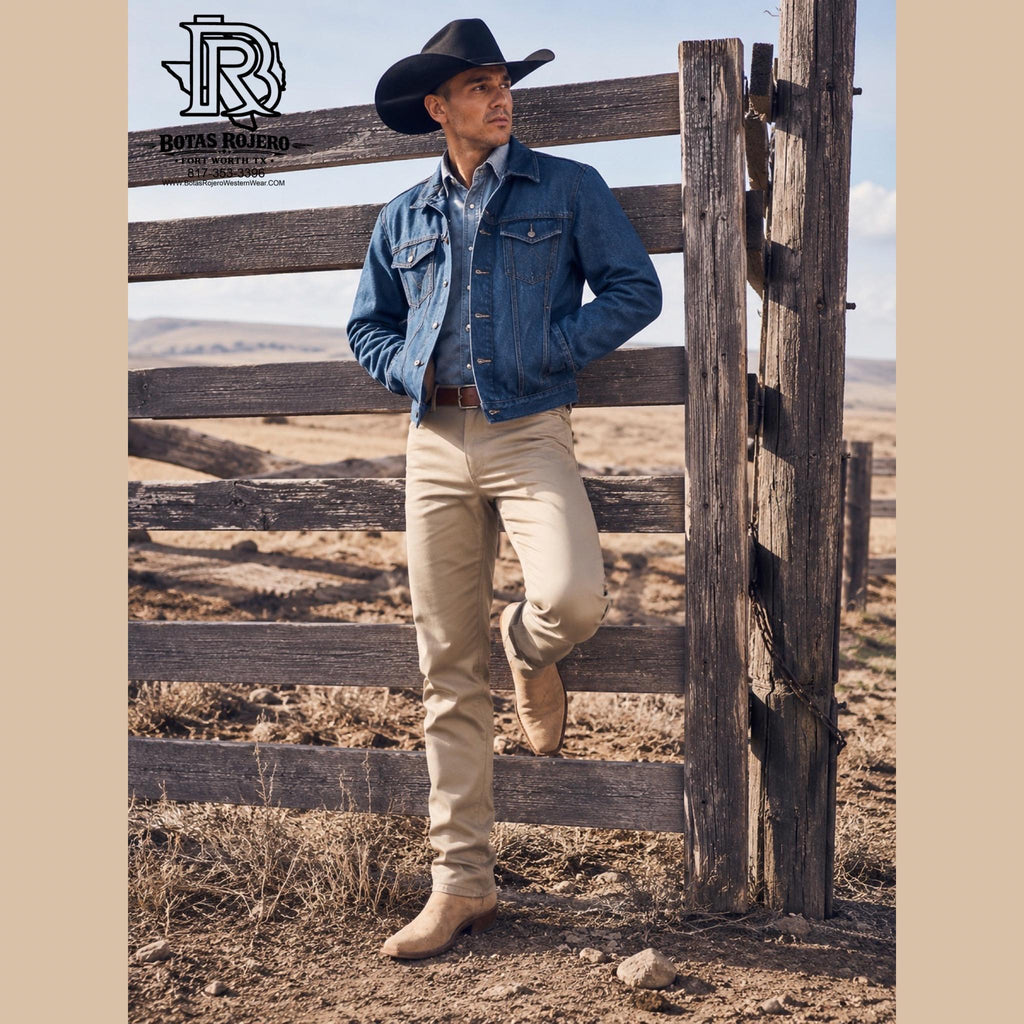 CH-01| CHINO PANTS  STRAIGHT IRON SPUR KHAKI WESTERN MEN JEANS