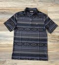 Mens serape snap knit polo black panhandle |PPMT51R0WQ