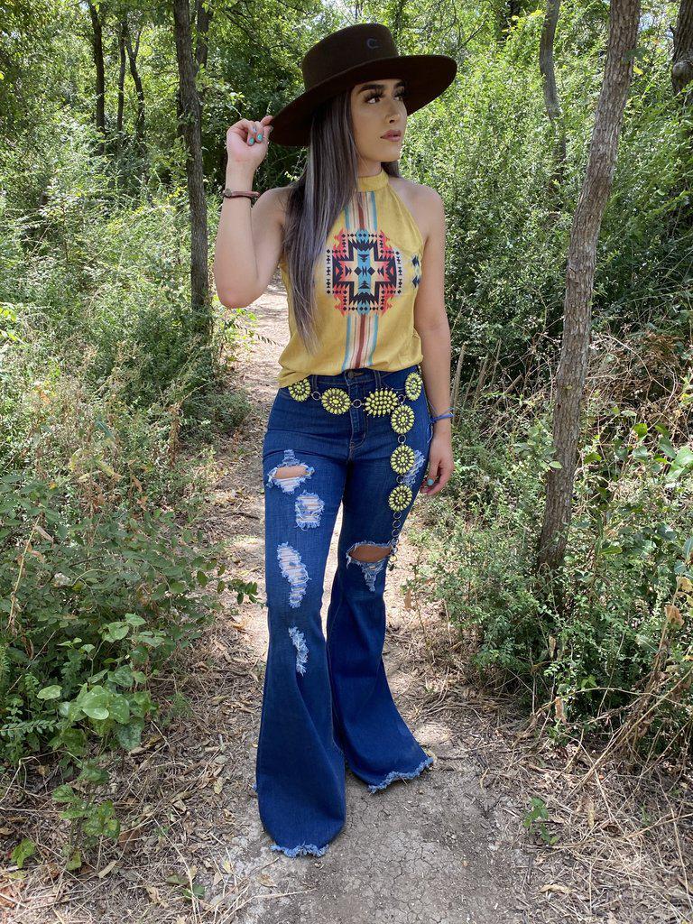 Aztec Print Top