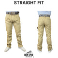 CH-01|CHINO PANTS  STRAIGHT IRON SPUR KHAKI WESTERN MEN JEANS