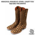 “ Coyote Run “ PIRARUCU ( FISH ) MEN WESTERN SQUARE TOE WESTERN BOOTS