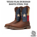 DURANGO STEEL TOE | TEXAS FLAG MEN WESTERN WORK BOOTS  DB021