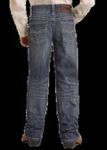 BOYS' REGULAR FIT LIGHT GREY TOP-STITCHING BOOTCUT JEANS |BB_3482