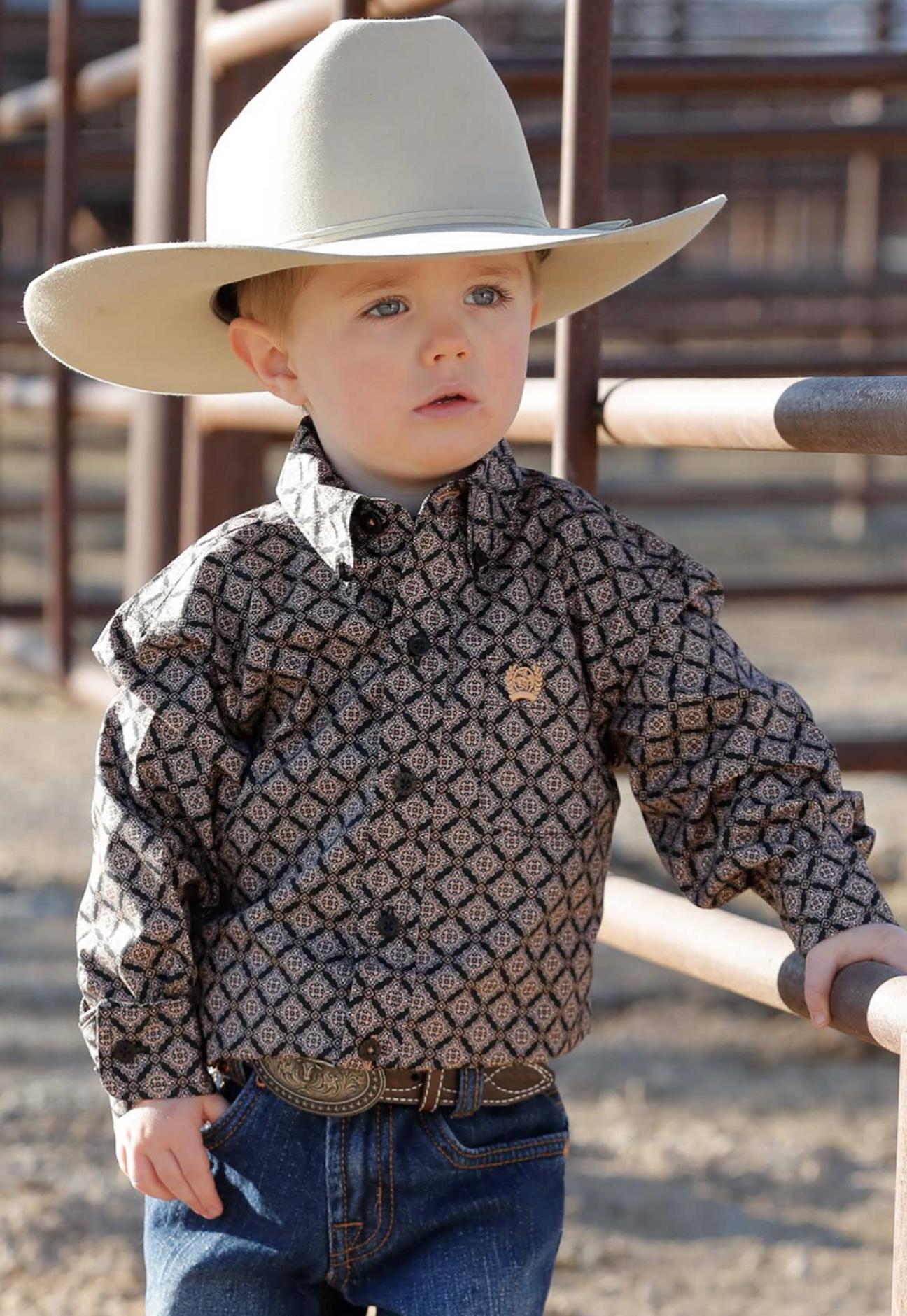 BOYS CINCH LONG SLEEVE BUTTON UP (MTW7062360)