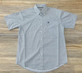 Cinch Men's Classic Light Blue Geo Print Button Down Short Sleeve Western Shirt | MTW1111451
