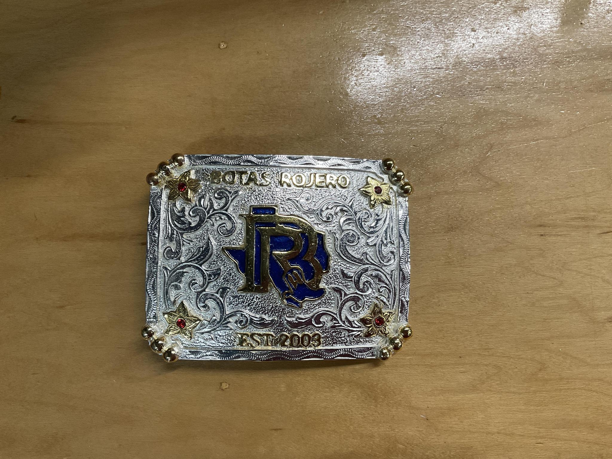 Botas Rojero Belt Buckle Silver/ Torquoise