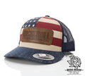 Rock and roll denim caps USA FLAG
