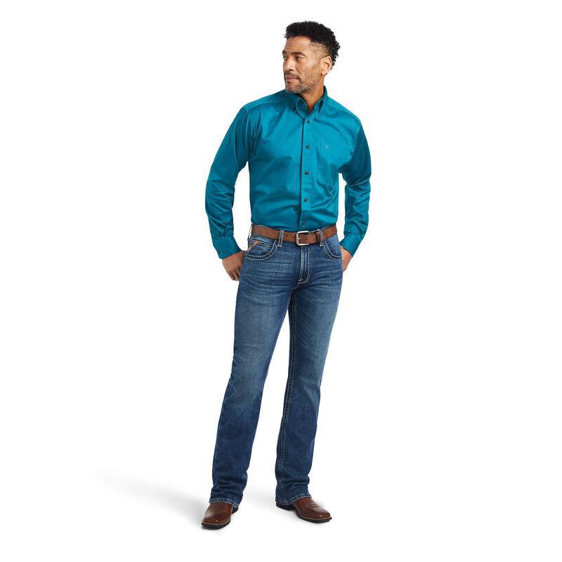 Mens  Solid Twill Classic Shirt ocean depths | 10042180