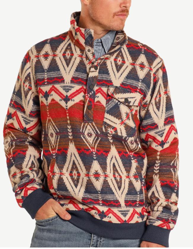 MENS ROCK & ROLLN NAVY BOMBER PULLOVER  |BM91C04337