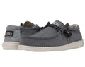 MENS HEY DUDE WALLY CHAMBRAY BLACK SHOES| 110064985