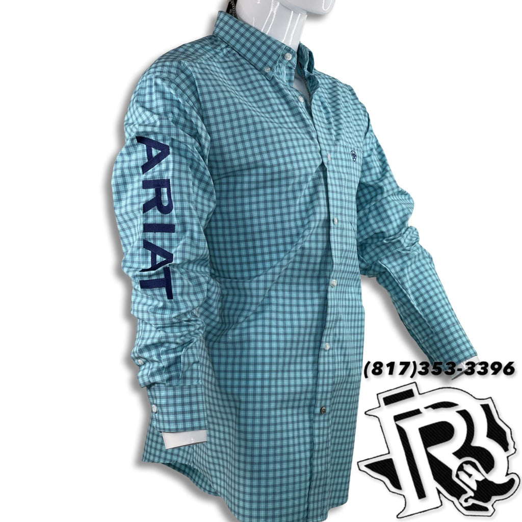 ARIAT TEAM SHIRT | MIAMI AQUA MEN LONG SLEEVE WESTERN SHIRT