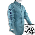 ARIAT TEAM SHIRT | MIAMI AQUA MEN LONG SLEEVE WESTERN SHIRT
