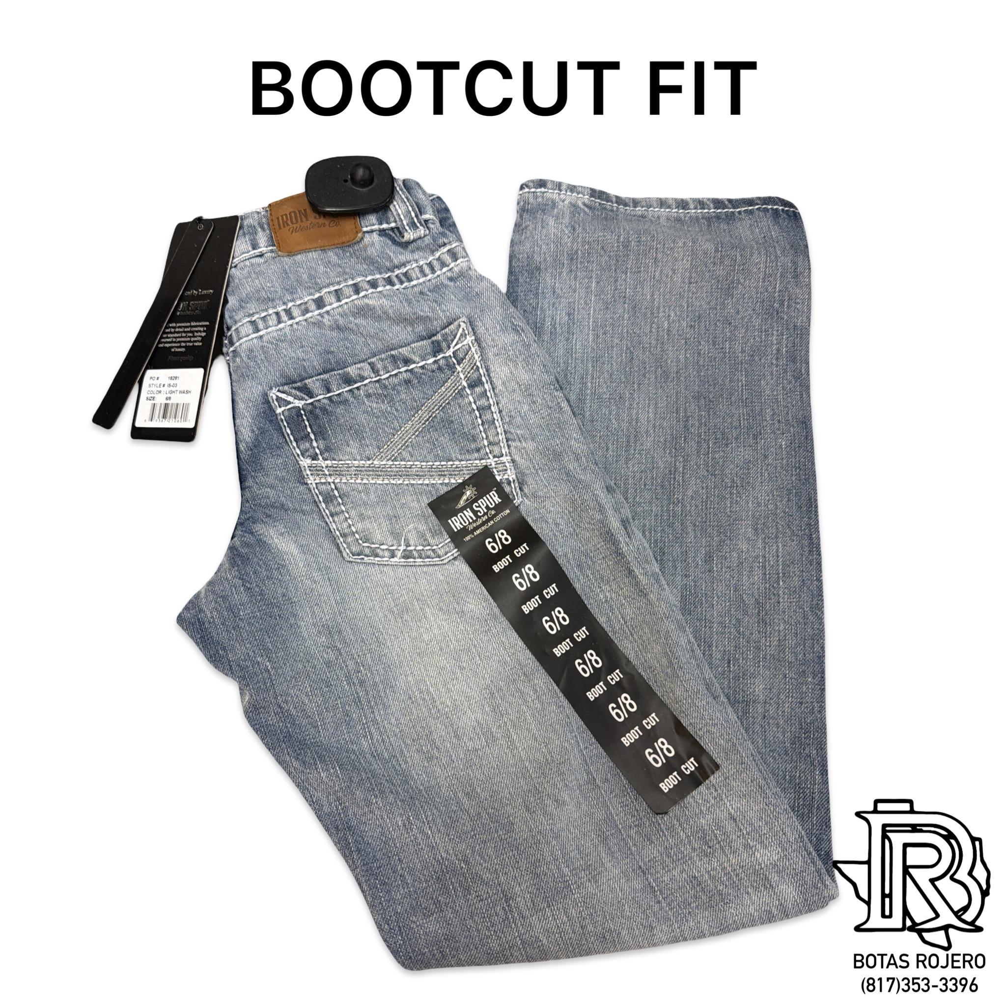 03 KIDS | BOOT CUT | IRON SPUR | LIGHT WASH | KIDS WESTERN JEANS