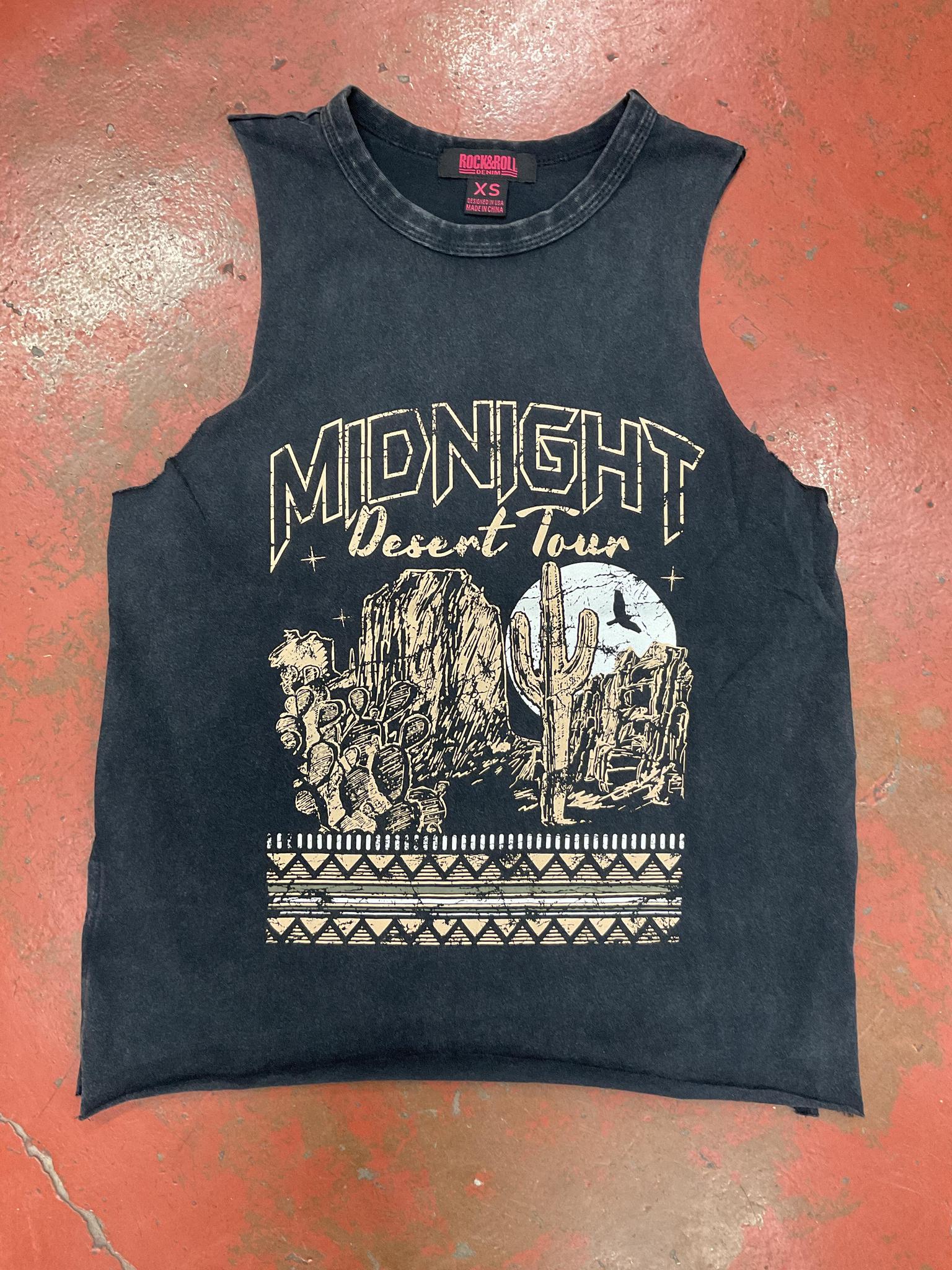 WOMEN GRAPHIC TANK BLACK ROCK & ROLL |RRWT20R058