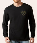 ARIAT MEN'S BLACK EASY RIDER LONG SLEEVE GRAPHIC T-SHIRT |10065891