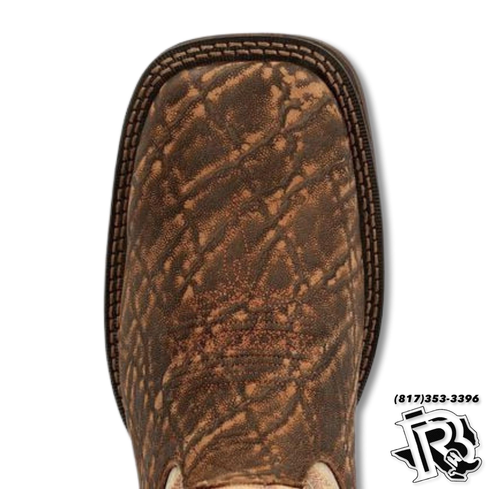 DURANGO NO STEEL TOE | Rebel™  Tan Elephant Print & Bone WORK BOOTS DDB0378